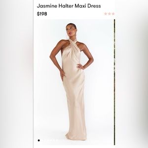 Mumu Weddings Jasmine Halter Maxi Dress